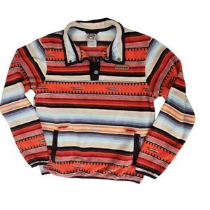 Cinch Kids Snap Front Fleece Pullover Gorpcore Aztec Western Ranch Rodeo L/12